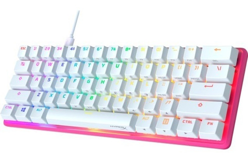 Teclado Hyperx Alloy Origins 60% Inglés - Hx Red -blanco