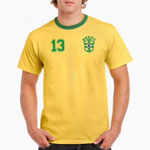 Camiseta Blusa Futebol Seleção Brasil Lula 13
