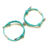 Pulseras Para Pareja Imán Magnéticas Celeste Sol & Luna