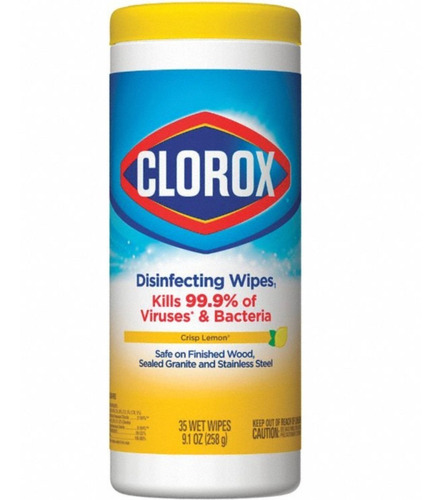 Toallitas Desinfectantes Clorox Limón 35 Toallas Elimina 99%