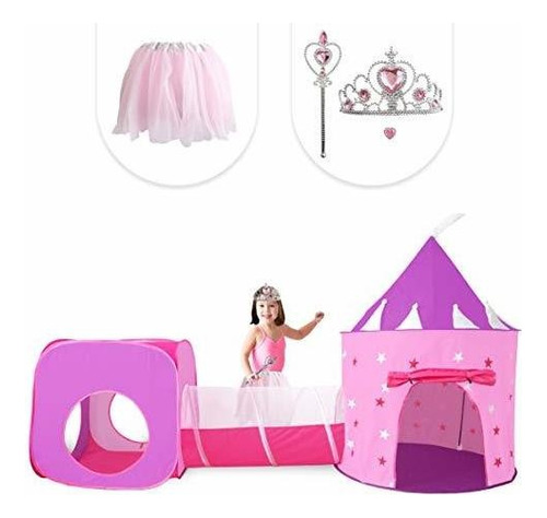 Regalo Para Niñas, Tienda Princess Con Túnel, Kids Castle P