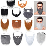 12 Piezas De Barba Falsa De Halloween Divertidos Bigotes Fal