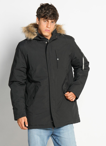 Campera Parka Bross Corderito C/piel