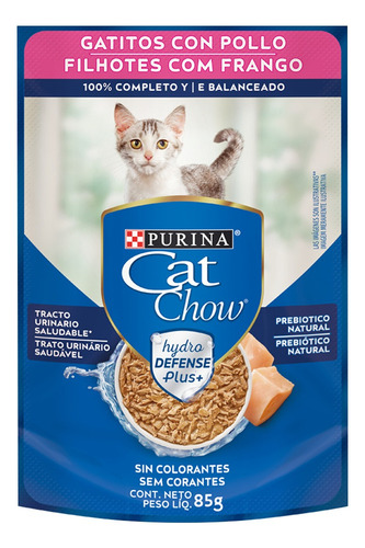 Alimento Humedo Catchow Pouch Gatitos Caja X 15u De Pollo