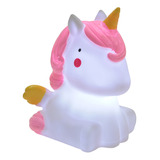 Luminaria Mesa Mini Abajur Unicornio Led Baby Bebe Quarto