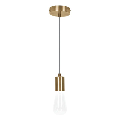 Socket Colgante Metálico, Negro, Volteck Color Dorado