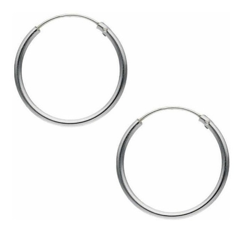 Aros Argolla Lisos 20 Mm Plata Italiana Ley 925