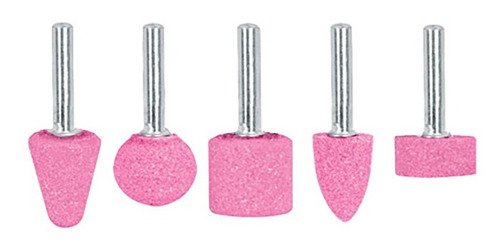 Juego Piedras Para Montar, Pulido O Desbaste 5 Piezas Color Rosa Granulometría Máxima 3 Cm Granulometría Mínima 3 Cm