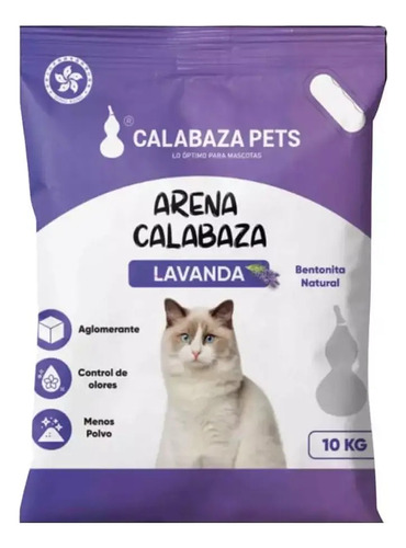 Arena Sanitaria Para Gatos Calabaza Pets Olor Lavanda 10 Kg