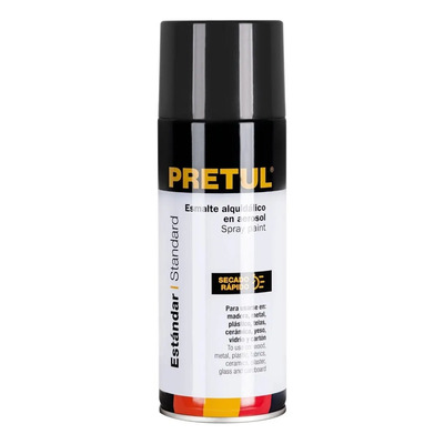 Pintura En Aerosol Bote Esbelto 400 Ml Pretul Secado Rapido Color Gris Obscuro | MercadoLibre