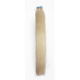 Mega Hair Fita Adesiva Cabelo Humano 40cm Loiro Claro