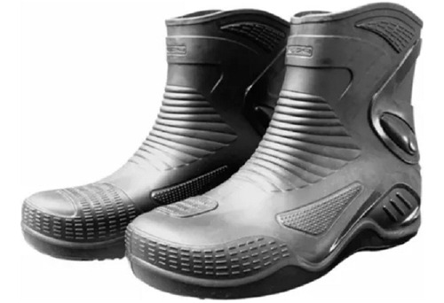 Botas De Lluvia Touring Aj74 Talle 39/40 Negras  Oeste Motos