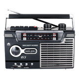 Radio Cassette Irt Bluetooth/fm/usb/sd/vintage Color Negro