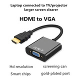 Cable Adaptador Convertidor Hdmi A Vga, Salida Audio 3.5mm