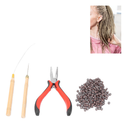 Kit De Pinza+gancho Y Grapas Para Extensiones De Cabello