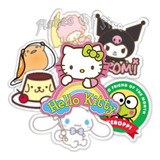 Stickers Autoadhesivos Hello Kitty Sanrio Pack 12 Unidades