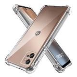 Funda Para Motorola G32 Transparente Anti Golpes + Glass 9h