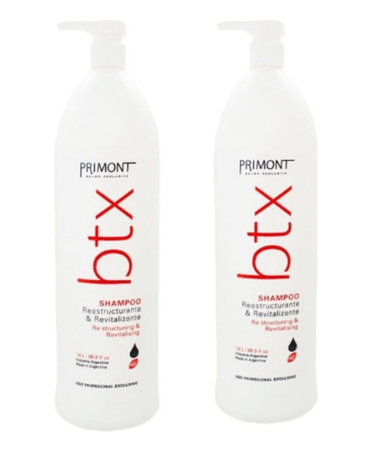 Primont Btx Shampoo Reestructurante Revitalizante 1800ml X2