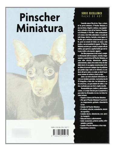 Pinscher Miniatura, De Charlotte Schwartz. Editorial Hispanoeuropea, Tapa Dura En Español