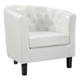 Tejido Y Sillón Y Sofá De Vinilo Modway , Vinilo, Blanco .