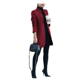 Sobretudo Feminino Casaco Trench Coat Elegante Moda Inverno