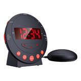 Reloj Despertador Fuerte Con Vibrador Y Luz Led Ajustable, C