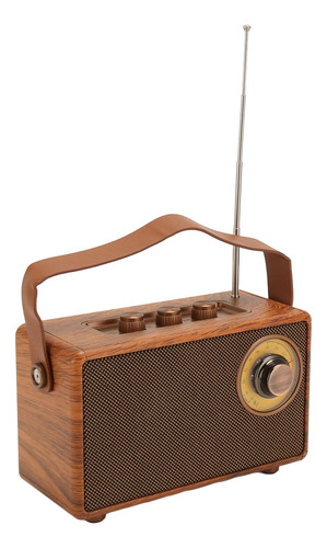 Altavoz Bluetooth Retro Con Diseño De Vetas De Madera Y Soni