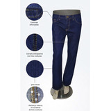 Pantalon Jean Dotacion 100% Algodon Trabajo/casual, Rigido