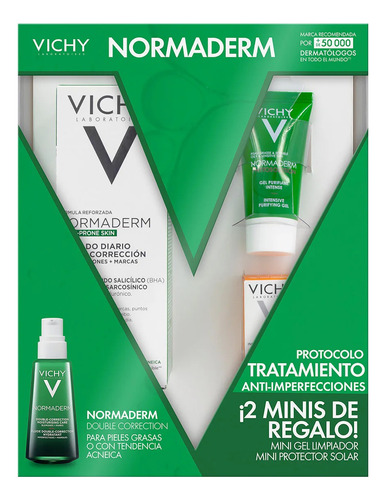 Kit Vichy Normaderm Double Correction 50ml Mas 2 Minis