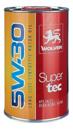 Aceite Para Motor Wolver Sintético 5w-30 Para Autos, Pickups & Suv