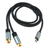 Riieyoca Cable Usb C A 2 Rca, Macho Tipo C A 2 Rca Hembra, .