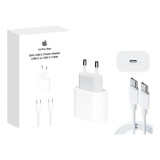 Fonte + Cabo Carregador Usb-c 20w iPhone 15 Pro Max Apple 