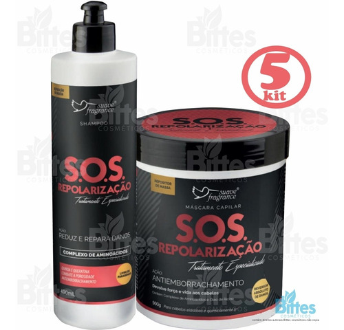 5 Kit S O S Repolarização Tratamento Suave Fragrance Atacado