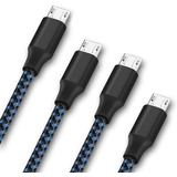 Cable Micro Usb A Usb 2.0 Bluelec Trenzado Azul 4-pack