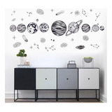 Sticker Galaxia Espacio Planetas Pvc Mural Pared Pegatina