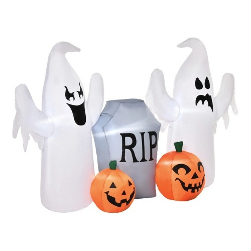 Inflable Halloween Fantasmas Con Calabaza 1.22 Cm De Alto