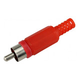 Plug Rca Solda Vermelho