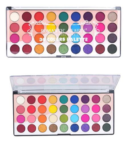 Paleta De Sombras Con 36 Colores Entre Mates Y Shimmer