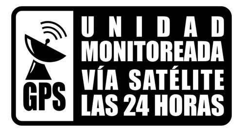 Stickers Unidad Monitoreada Via Satelite Para Trailers