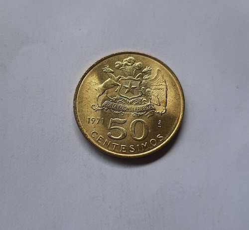 Moneda 50 Centésimos Año 1971