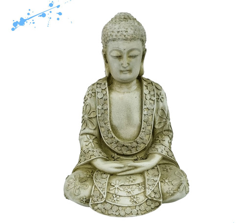 Buda Hindu Resina Estatueta Tailandês Tibetano 23 Cm Oferta