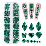 Piedras, Cristales De Calidad Para Uñas Verde Esmeralda