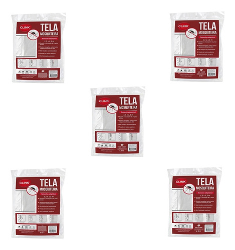 5 Unidades Telas Janelas Contra Mosquito Pernilongo + Fita