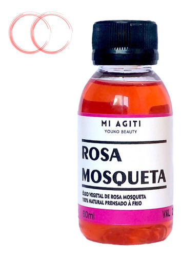 Óleo Rosa Mosqueta Puro Natural 60ml Clareador De Virilha