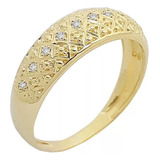 Anel Feminino  De  Ouro 18k  An Ba 01