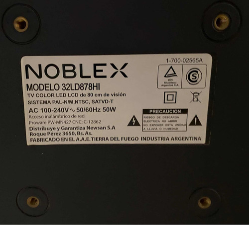 Tv Lcd Noblex Modelo 32ld878hi Para Repuestos