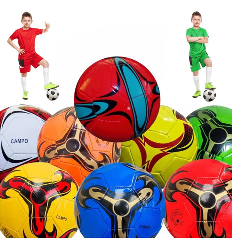 Kit 6 Mini Bolas Futebol Campo Infantil Tamanho 2 Capotão