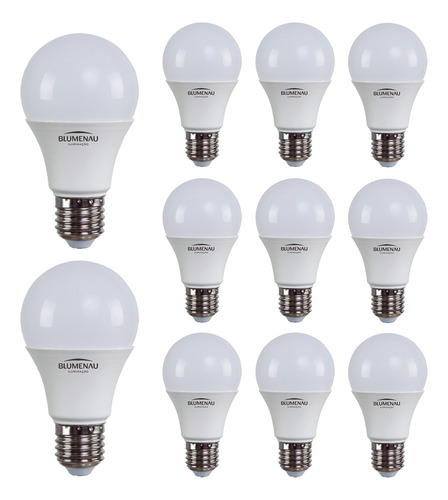 Kit 20 Lâmpadas Led Blumenau Bulbo A60 15w Forte E27 Bivolt