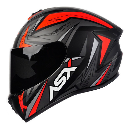 Capacete Asx Draken Vector Vermelho Preto Mais Vendido