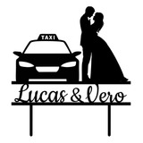 Topper Adorno Torta Pincho Casamiento Boda Taxi Pareja